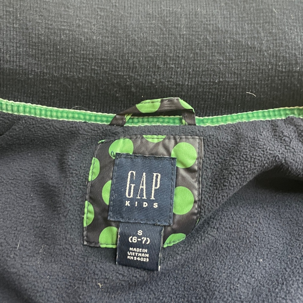GAP Kids Navy and Green Polka Dot Girls Vest - Picture 3 of 4